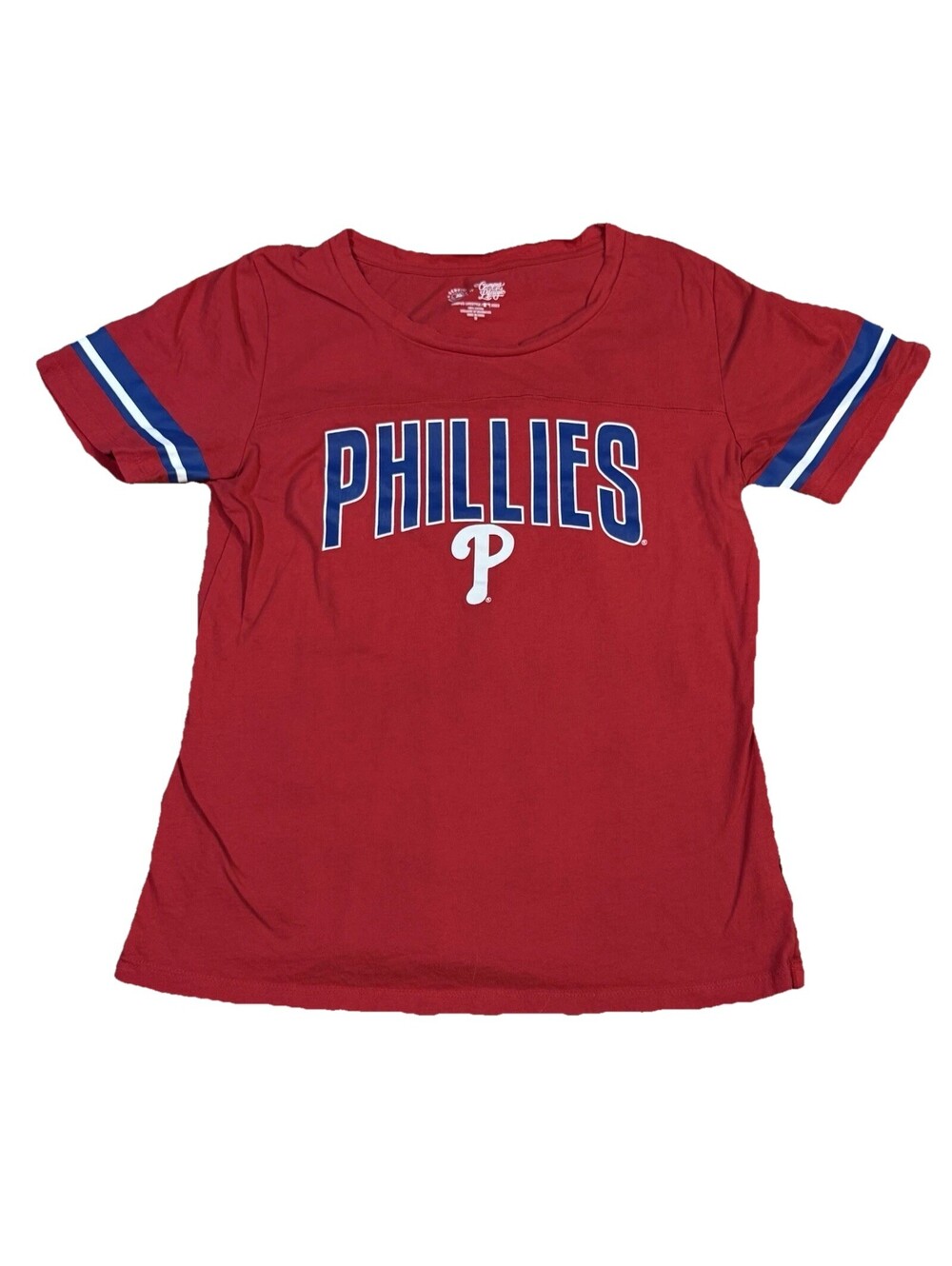 Philadelphia Phillies Women’s T-Shirt Medium Red MLB Campus Lifestyle Official
